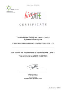 steeltech certificate